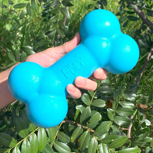 Brinquedo Cachorro Pet Osso Anti Stress Porte Grande Pitbull Cor Azul Bebê