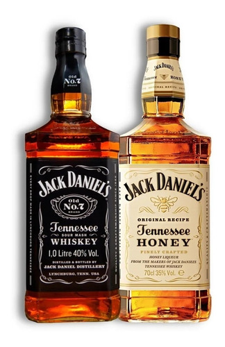 Whisky Jack Daniel Nro 7 Mas Honey Ambos De 750 Ml.