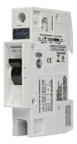 Kit 5 Disjuntores 5sx1 120-6 Curva B
