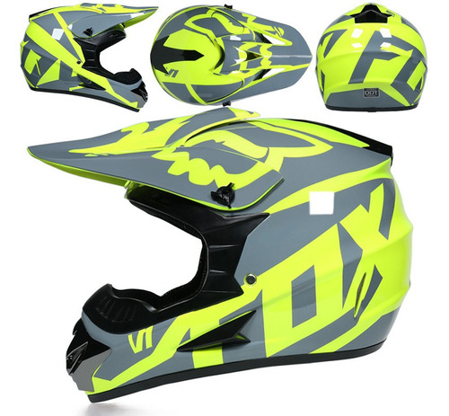 Casco Tipo Cross The Beast Dot Rojo Negro Tallas