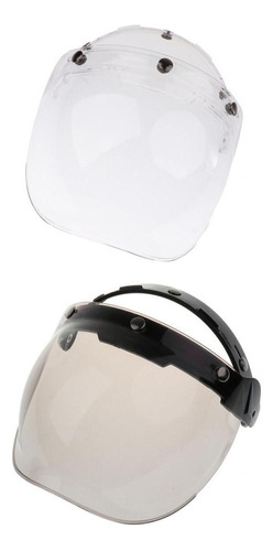 2 Unidades Casco Parabrisas Motocicleta Para Visor Burbuja