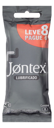 Preservativo Lubrificado Jontex Pacote Leve 8 Pague 6 Unidades