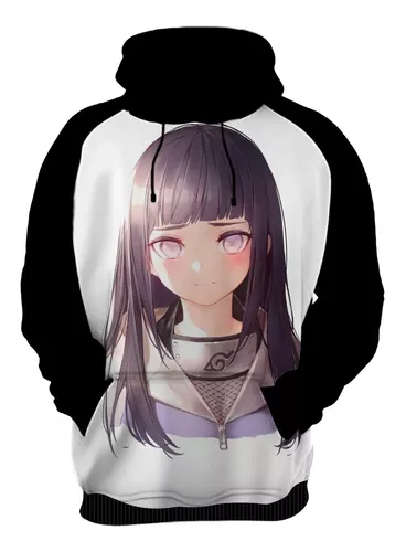 Blusa De Moletom Hinata Hyuga Narutoo Shippuden Desenho Anime - Estampado