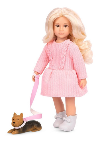 Imagen 2 de 6 de Lori Muñeca Dafina 16cm Con Accesorios Y Mascota Yorkshire