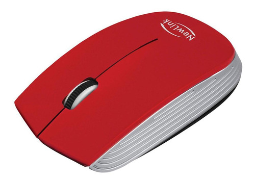 Mouse Wireless Newlink Optimus Vermelho Prata Mo221nl
