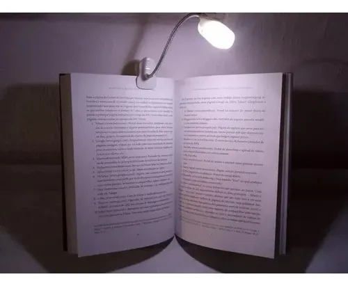 Luminária Luz Led Leitura Prendedor Clips Livro Cama Flexível Cor...