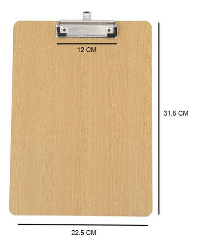 Pack 6 Tabla Portapapeles Madera Tamaño A4 Carta Oficina