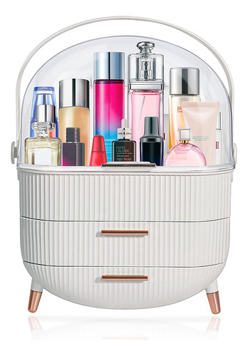 Organizador De Maquillaje Para Niñas Color Blanco Perla