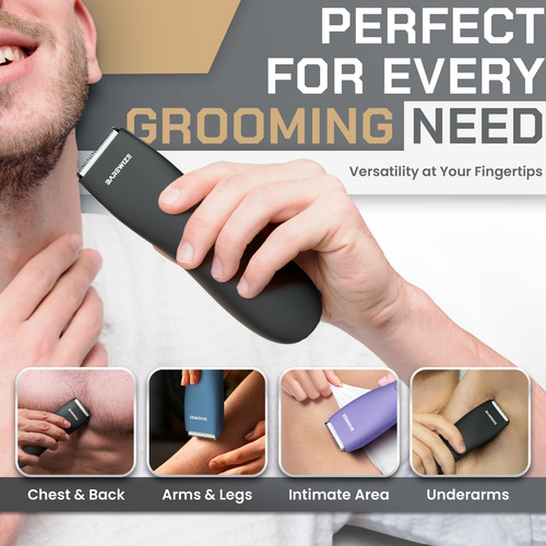 Body Hair & Pubic Hair Trimmer Barewize Waterproof Usb-c