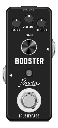 Pedal Efecto Booster De Guitarra Y Bajo Rowin Lef-318