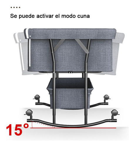 Cuna Colecho Antirreflujo Y Mecedora,cuna Moisés 101*61*16cm