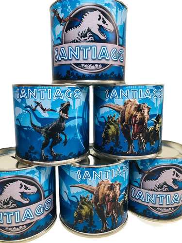 Alcancías Souvenir Personalizadas X 10 Jurassic Blue