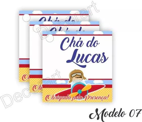 Convite Chá Bebê/ Fraldas - Modelo Bernardo e Lucas - Cha de Bebê/ Fraldas