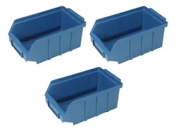 Comprar Kit 3 Caixa Gaveta Plastica Organizadora Bin N3 - Cor Azul no Mercado Livre