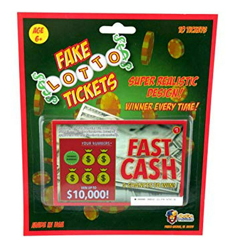 Juguete Para Broma - Jereco Global Phony Fake Lotto Tickets 