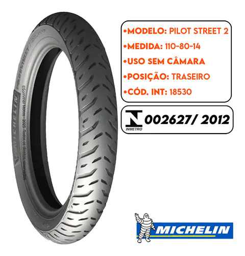 Par Pneu Biz 110 60-100-17 + 110-80-14 (+ Largo) Michelin