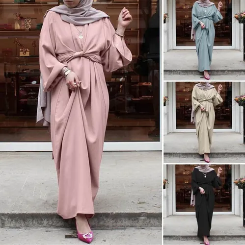 T Mujer Dubai Abaya Ropa Musulmana Vendaje Kaftan Islámico
