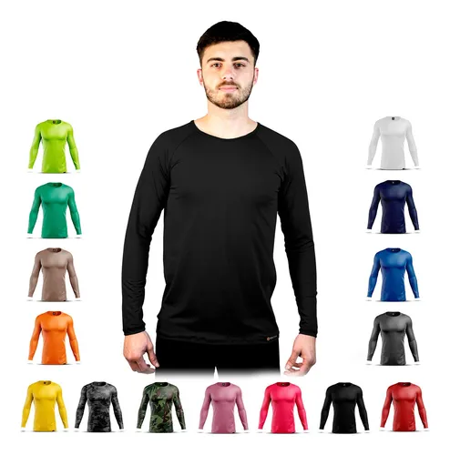 Camisa Térmica Masculina Segunda Pele Praia Surf Proteção Uv