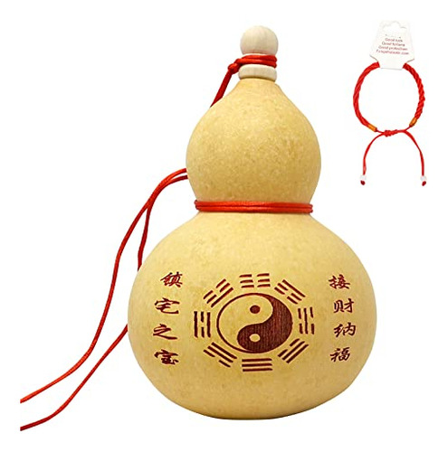 Amuleto De Gran Calabaza Feng Shui Wu Lou Wu Lu Natural...