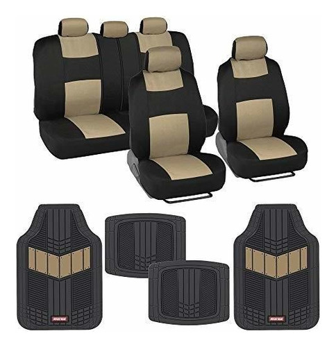 Asiento De Dos Tonos Polycloth Coche Cubre W - Motor Trend D