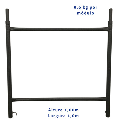 Kit Com 8 Módulo De 1,00 X 1,00m Para Andaime Tubular