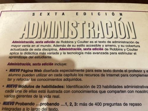 Imagen 3 de 3 de Sexta Edicion De Administracion