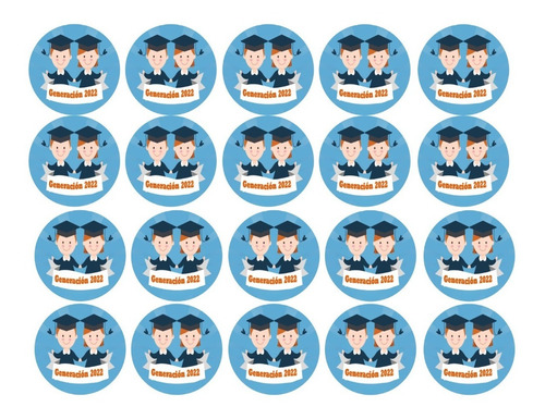 100 Topper Para Cupcakes Galleta Oblea Comestible Graduación