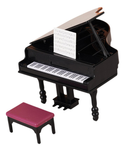 2 X 1/12 Casa De Muñecas Mini Piano De Cola Casa De