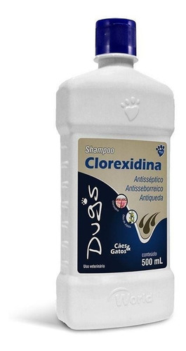 Shampoo Clorexidina Cachorro Cães Seborreia Anti Queda 500ml