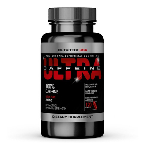 Cafeina Ultra Caffeine 120cap Made Usa 200mg Envio Gratis