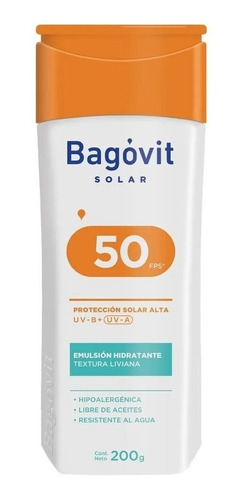 Bagovit Protector Solar Fps 50 Emulsión Corporal 200ml