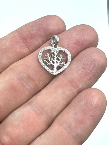 Dije Plata 925 Corazon Arbol De La Vida Con Cubic X Local !!