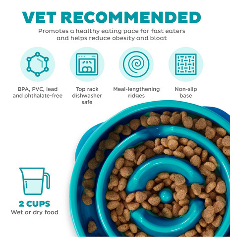 Outward Hound Fun Feeder tazon para perro de comida lenta en laberinto 300g