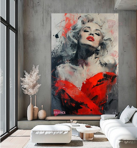 Cuadro Marilyn Monroe Corazón Canvas Grueso 140x90