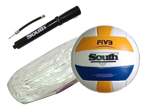 Combo Voley - Red Profes + Pelota + Inflador - Envío Gratis!