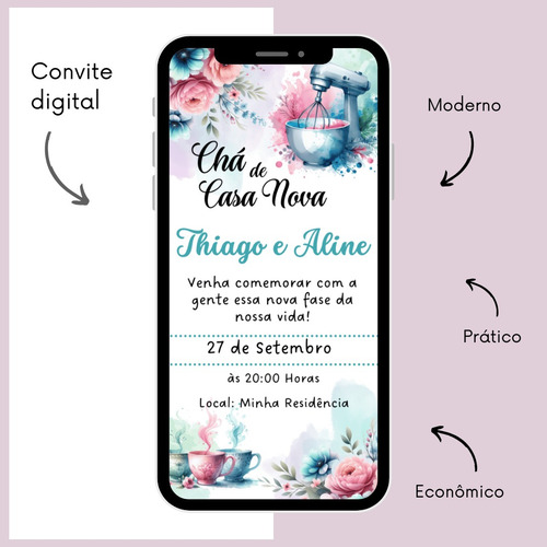Convite Digital Chá De Casa Nova Variação 1