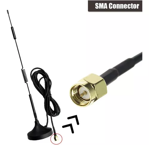 Paquete de 2 antena SMA 4G LTE 12Dbi 700-2700MHz Antena celular Montaje  magnético 0.14 oz Antena 12Dbi 4G LTE CPRS GSM 2.4G WCDMA 3G por EJOYS