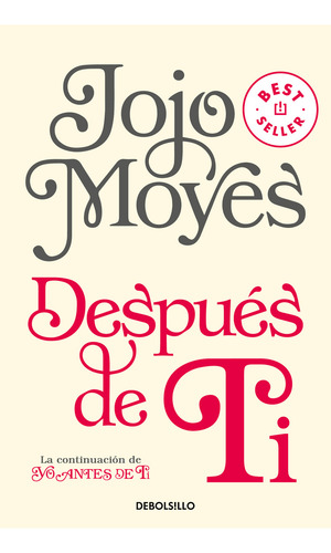 Después de ti: La continuación de Yo Antes de Ti, de Jojo Moyes. Serie Yo antes de ti, vol. 2.0. Editorial Debolsillo, tapa blanda, edición 1 en español, 2024