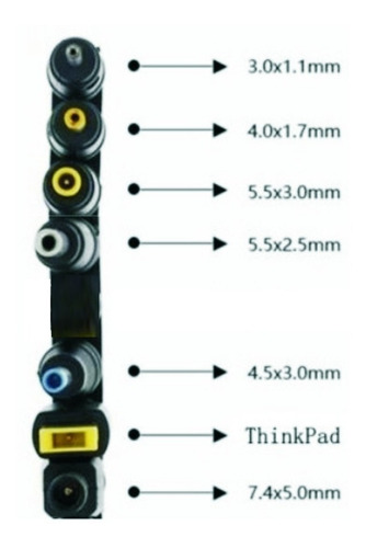 Adaptador Ficha Conector X Uno A Eleccion Notebook Laptop $