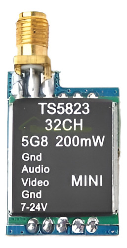 Ts5823 5.8ghz 200mw 32ch Av Inalámbrico Mini Módulo De Trans