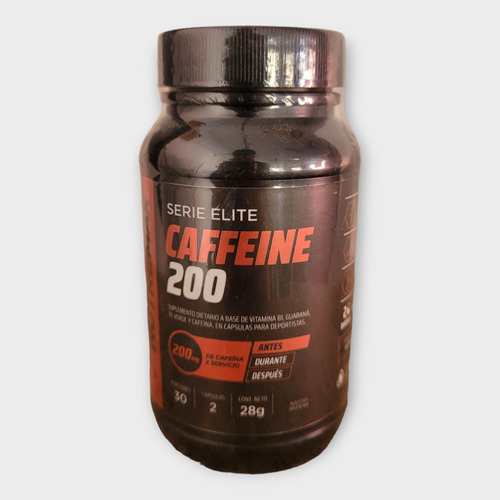 Caffeine 200 Cafeina Nutremax Vegana Sin Tacc 30 Serv