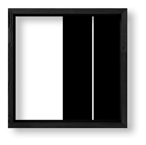 Cuadros Modernos 20x20 Box Negro Minimalist Four