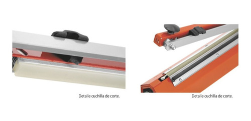 Imagen 4 de 8 de Selladora De Bolsa Con Cuchilla Corte Lipari Cizalla 40 Cm
