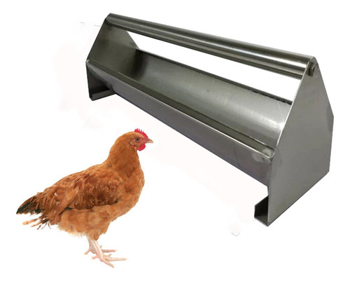 Alimentán De Pollo De Acero Inoxidable A Través De La