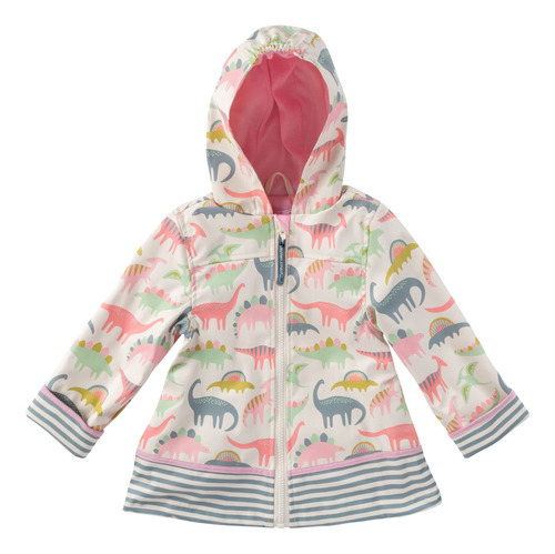 Stephen Joseph Impermeable Para Nios, Color Rosa Dino, 4t