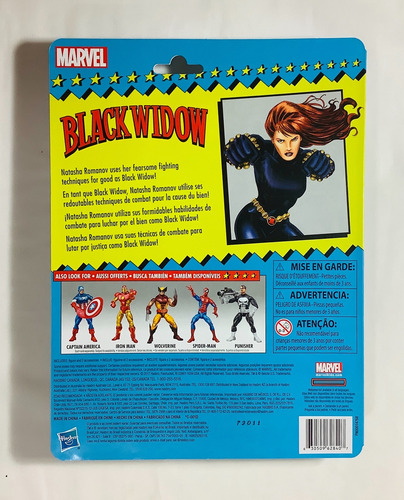 Black Widow Retro Card Marvel Legends Wave 1