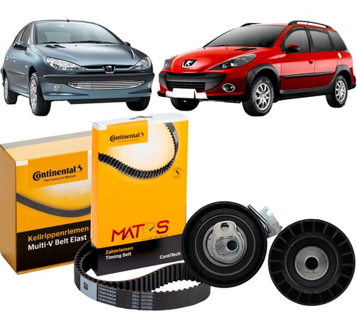 Kit Correia Dentada Peugeot 206 Std 1.6 16v 2007 2008