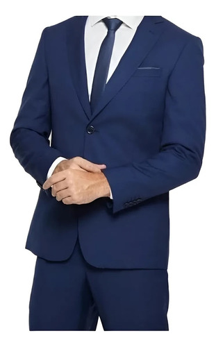 Terno Slim Alfaitaria Vernazzi: Elegância E Conforto Azul-marinho Lisa 52