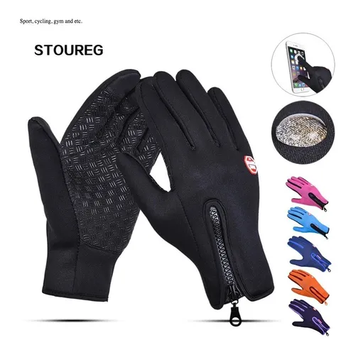 NEWBOLER-guantes de ciclismo impermeables para hombre, manoplas térmicas de  dedo completo para bicicleta, moto, Scooter, MTB y carretera, 100%