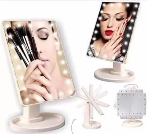 Espejo Maquillaje 22 Led Luces  Pantalla Táctil